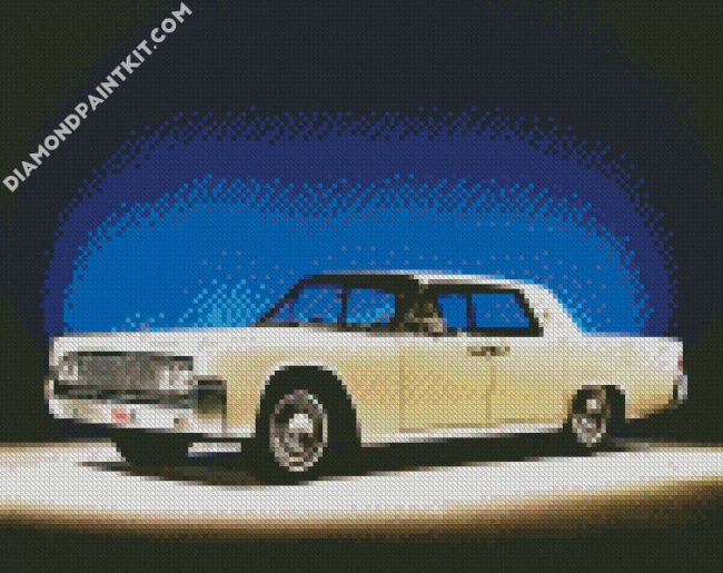 White Vintage Lincoln Car diamond painting