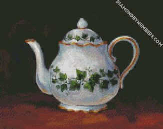 White Vintage Teapot diamond painting