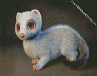 White ferret Art diamond paintings