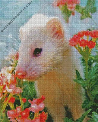 White ferret diamond paintings