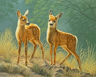 Wild Fawns diamond painting