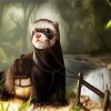 Wild ferret diamond painting