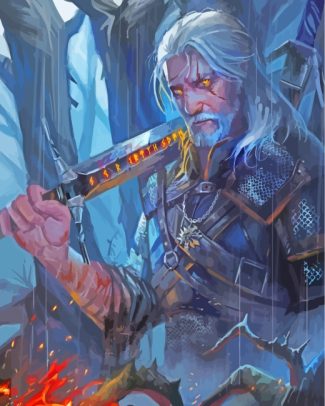 Witcher Geralt of Rivia Art diamond painting