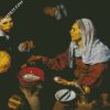 Woman Cooking Eggs diamond paintings