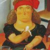 Woman Eating Banana Botero Art diamond paintings