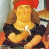 Woman Eating Banana Botero Art diamond painting