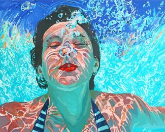 Woman Underwater diamond painting