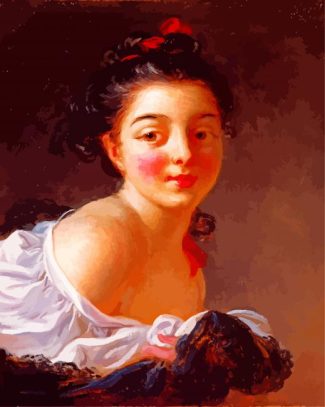 Young Woman With Brown Hair By Fragonard diamond painting