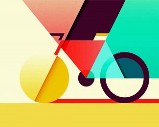 Abstract Aesthetic Bicycle diamond painting