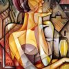 Abstract Cubism Lady diamond painting