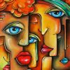 Abstract Faces Cubism diamond painting