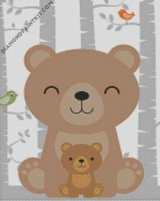 adorable bear diamond paintings