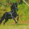 Aestehtic Friesian Horse diamond painting