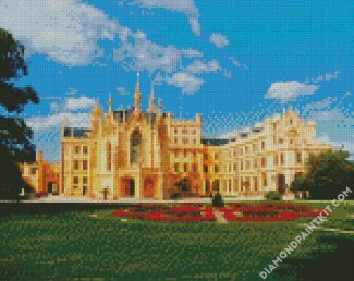 aesthetic Castle Lednice czech Buildings diamond paintings