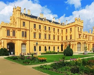 aesthetic Castle Lednice czech diamond painting