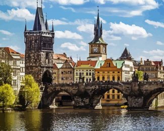 aesthetic Charles Bridge Czech diamond painting