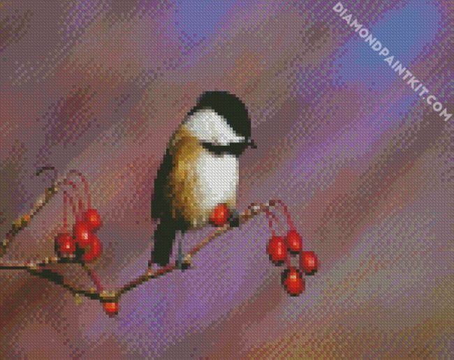 Aesthetic Chickadee diamond painting