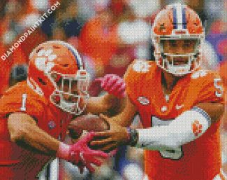 Aesthetic Clemson Tigers Football diamond painting