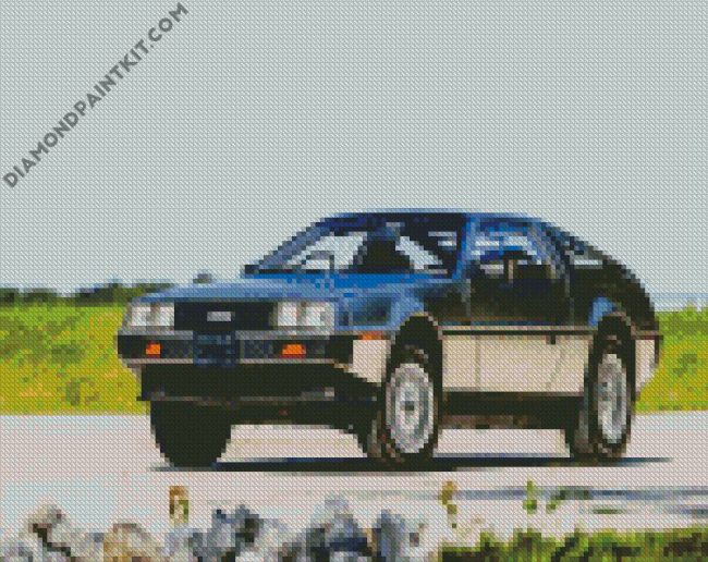 Aesthetic Delorean Car diamond painting