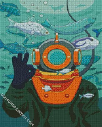 Aesthetic Diver diamond painting