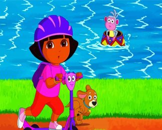 Aesthetic Dora diamond painting