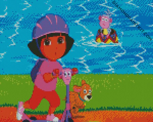 Aesthetic Dora diamond painting