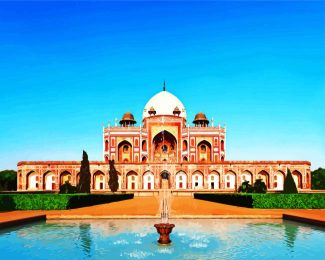 Aesthetic Humayun’s Tomb Delhi diamond painting