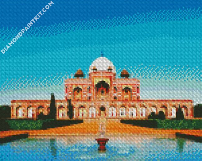 Aesthetic Humayun’s Tomb Delhi diamond painting