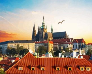 aesthetic Prague Castle czech diamond painting