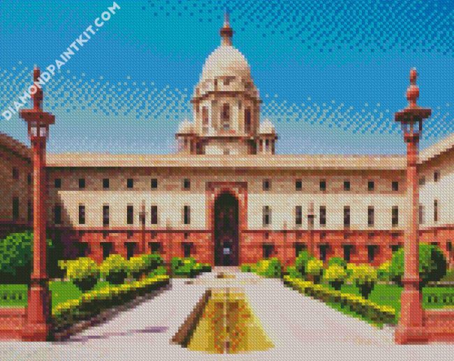 Aesthetic Rashtrapati Bhavan Delhi diamond painting