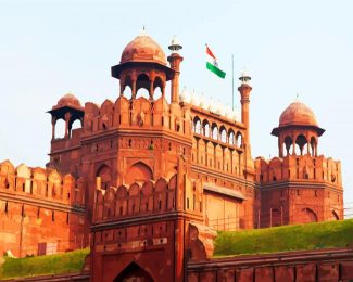 Aesthetic Red Fort India diamond painting