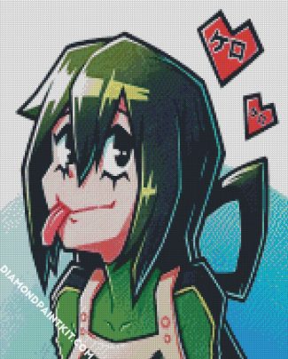 Aesthetic Tsuyu Asui Froppy dimond painting