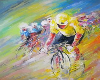 aesthetic abstract cyclists diamond painting