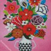 Aesthetic Beautiful Vase Of Flowers diamond painting