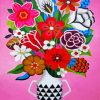 Aesthetic Beautiful Vase Of Flowers diamond painting