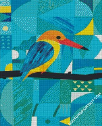 Aesthetic Blue Bird diamond painting