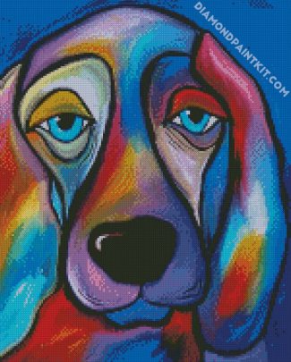 Aesthetic Colorful Dog diamond painting