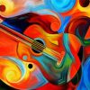 Aesthetic Colorful Guitar diamond painting