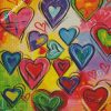 aesthetic colroful hearts diamond paintings