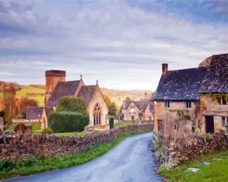 Aesthetic Cotswolds Street diamond painting