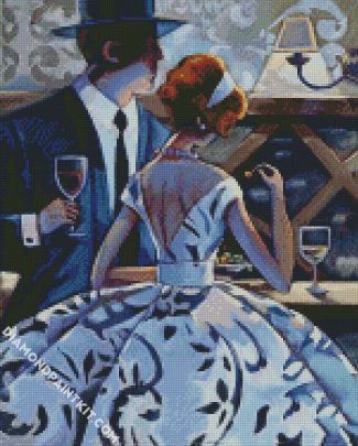 aesthetic couple on a date diamond paintings