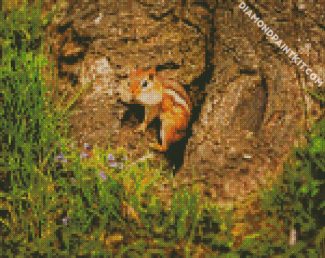 Aesthetic Cute Chipmunk diamond painting