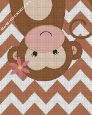 aesthetic cute monkey diamond paintings