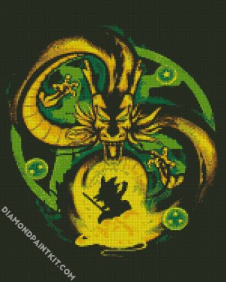 aesthetic dragon ball z shenron diamond paintings