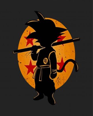 aesthetic dragonball silhouette diamond painting