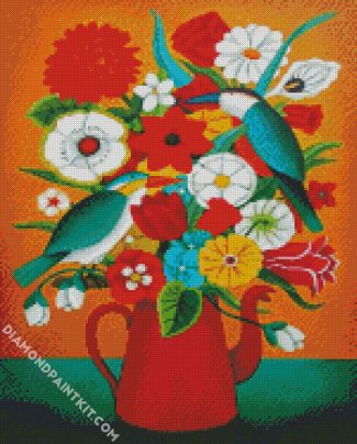 Aesthetic Flowers Vase diamond painting