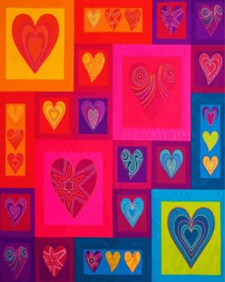 aesthetic hearts diamond paintings