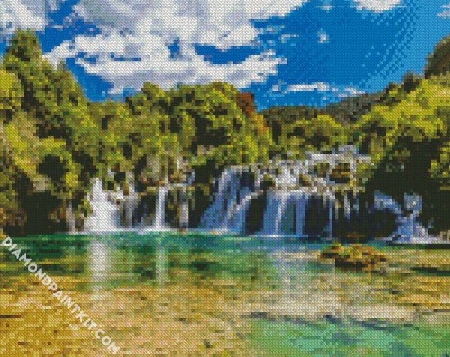 Aesthetic Krka National Park Croatia diamond painting