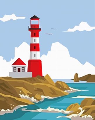 aesthetic lighthouse diamond painting