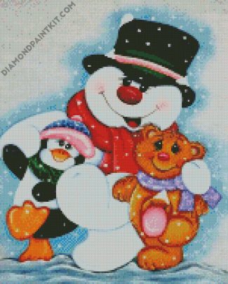 aesthetic snow man diamond paintings